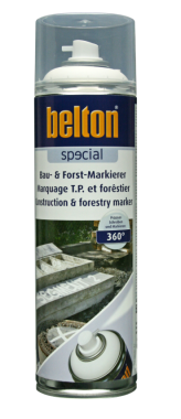 Belton, Bau- und Forst-Markierer, signalweiß 500ml, 323560
